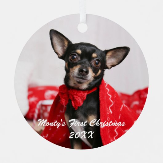 Eerste kerstfeest metalen ornament (Voorkant)