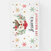 Eerste Kerstfeest op de eerste verjaardag van de w Spandoek (Verticaal)