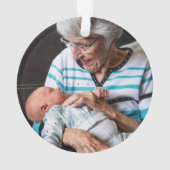 Eerste Kerstfeest opa Grandma Acrylversier Ornament (achterkant)