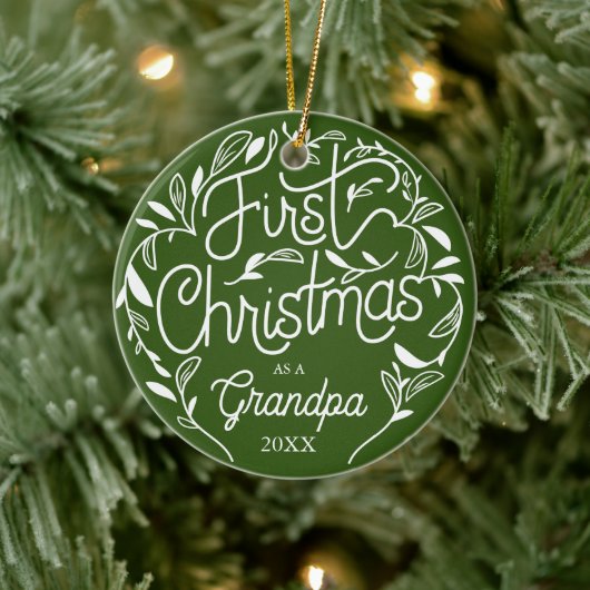 Eerste kerstfeest opa Grandma Ceramic Ornament (Boom)