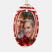 Eerste kerstfeest PERSONALIZE Keramisch Ornament (Rechts)