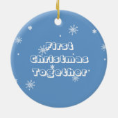 Eerste Kerstfeest samen.Aangepaste kerstversiering Keramisch Ornament (Achterkant)