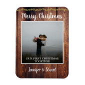 Eerste Kerstfeest samen Merrry kerstfoto Magneet (Verticaal)