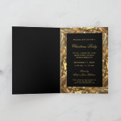 Eerste kerstfeest Uitnodiging Elegant Black en Gol (Binnen)