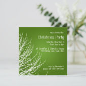 Eerste kerstfeest Uitnodigingen Groen Wit Uitnodig (Staand voorkant)