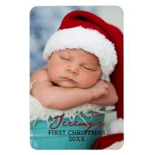 Eerste kerstfeest van de baby 4x6 foto koelkastmag magneet