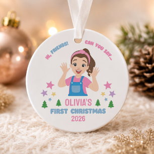 Eerste kerstfeest van de baby, aangepaste naam ornament