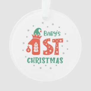Eerste kerstfeest van de baby ornament