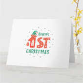 Eerste kerstfeest voor de baby kaart (Gele Bloem)