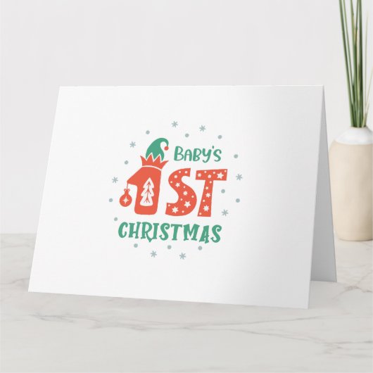 Eerste kerstfeest voor de baby kaart (Voorkant)