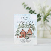 Eerste kerstfeestdag in het thuishuis aankondigingskaart (Staand voorkant)