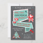 Eerste kerstfeestdag in Retro Kaart (Voorkant)