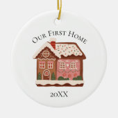 Eerste kerstfeestdag voor thuisontbijt keramisch ornament (Voorkant)