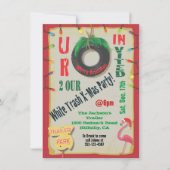 Eerste kerstfeestdagen met witte trailer kaart (Voorkant)