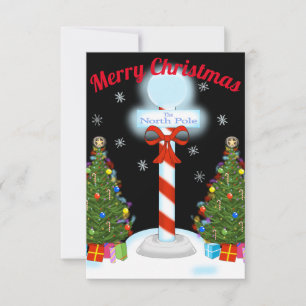 Eerste kerstfeestdagen Noordpool Kaart