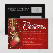 Eerste kerstfeestdagen uitnodiging briefkaart (Voorkant / Achterkant)