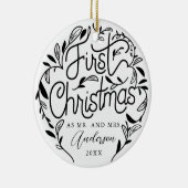 Eerste kerstfeestelijke keramische keramische fees keramisch ornament (Rechts)