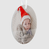 Eerste kerstfoto-Baby Naam Ornament (voorkant)