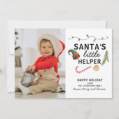 Eerste kerstfoto baby vakantie feestdagenkaart (Voorkant)