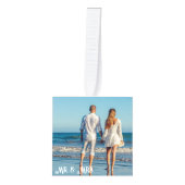 Eerste kerstfoto Cube 6 Foto's Kubus Ornament (Voorkant)