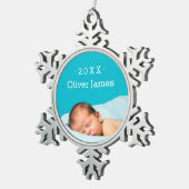 Eerste kerstfoto Holiday Ornament (Rechts)