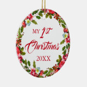 Eerste kerstfoto keramisch ornament (Rechts)