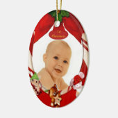 Eerste kerstfoto Lijst Oval Ornament (Links)