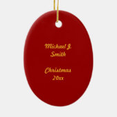 Eerste kerstfoto Lijst Oval Ornament (Achterkant)