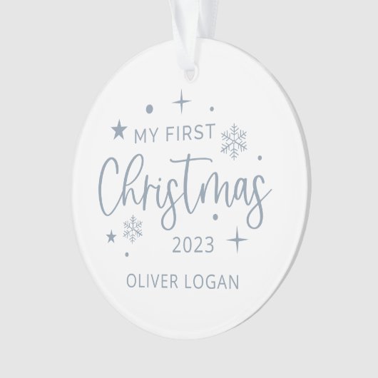 Eerste kerstfoto ornament (voorkant)