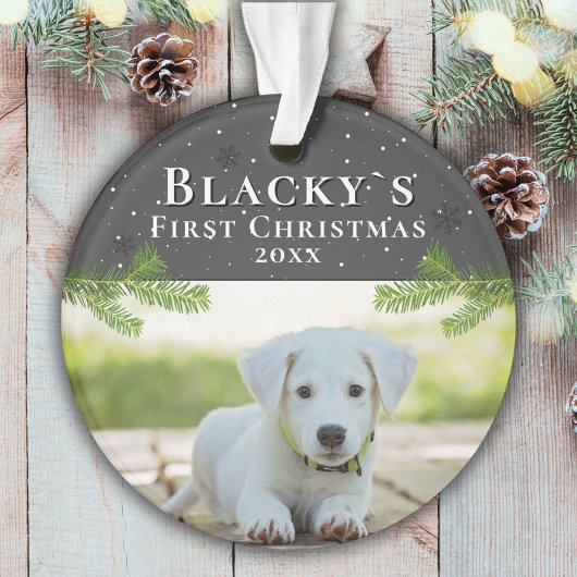 Eerste kerstfoto ornament