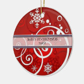 Eerste kerstfoto Ornament Sjabloon baby's eerste k (Links)