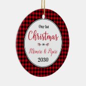 Eerste kerstfoto Pepere foto Keramisch Ornament (Rechts)