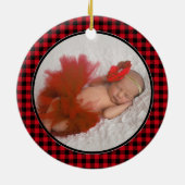 Eerste kerstfoto Pepere foto Keramisch Ornament (Achterkant)