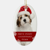 Eerste kerstfoto | RED Keramisch Ornament (Rechts)