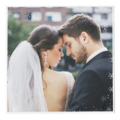 Eerste kerstfoto van pasgetrouwden kubus (Rechts)