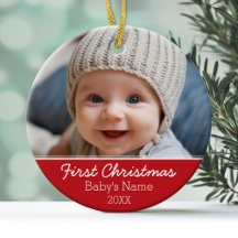 Eerste kerstfoto voor baby's - Modern minimalist