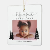 Eerste kerstfoto voor baby's Ornament (Links)