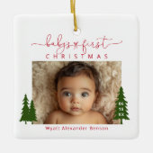 Eerste kerstfoto voor baby's Ornament (Voorkant)