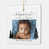Eerste kerstfoto voor baby's Ornament (Links)