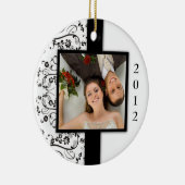 Eerste kerstfotoversiering keramisch ornament (Rechts)