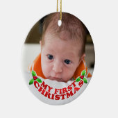 Eerste kerstfotoversiering keramisch ornament (Rechts)