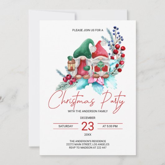 Eerste kerstgnomen en uitnodiging tot deelneming i (Voorkant)