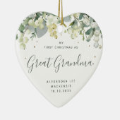 Eerste kerstgrootouder/enige relatieve foto keramisch ornament (Rechts)