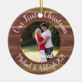 Eerste kersthuwelijk keramisch ornament (Voorkant)