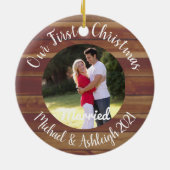 Eerste kersthuwelijk keramisch ornament (Achterkant)