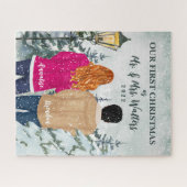 Eerste kersthuwelijk legpuzzel (Horizontaal)