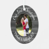 Eerste kersthuwelijk metalen ornament (Voorkant links)