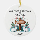 Eerste Kersthuwelijk Ornament 2025, onze eerste (Voorkant)