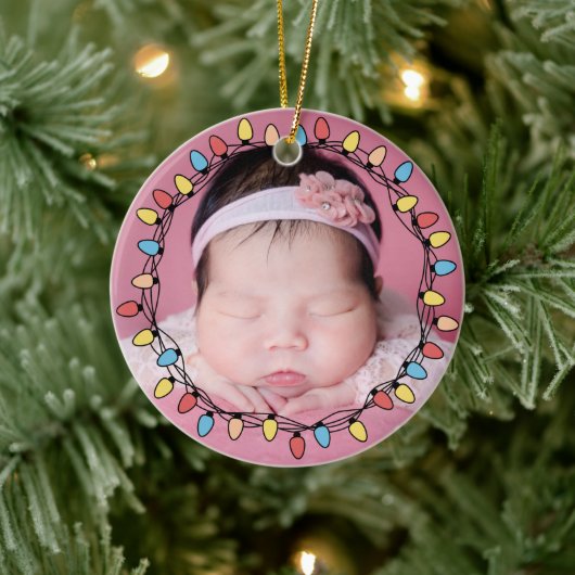 Eerste kerstjaar van Cute baby Keramisch Ornament (Boom)