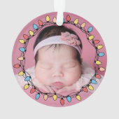 Eerste kerstjaar van Cute baby Ornament (achterkant)